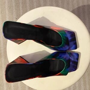 Colorful Women's Square-Toe Heels